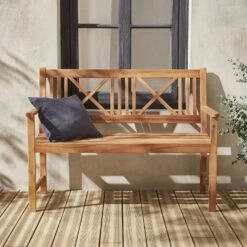 Banc En Bois 3 Places -Meubles Boutique ACBENCHNAT 07