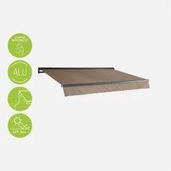 Store Banne Manuel 3x2m Couleur : Taupe -Meubles Boutique AWM3X2SCBN 01bis