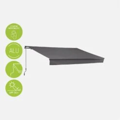 Store Banne Manuel 4x2,5m Couleur : Gris -Meubles Boutique AWM4X25KDGY 01bis