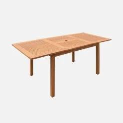 Table De Jardin Extensible Bois 6 à 8 Places -Meubles Boutique EC180R6 01