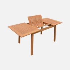 Table De Jardin Extensible Bois 6 à 8 Places -Meubles Boutique EC180R6 02