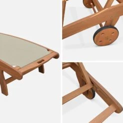 Bain De Soleil Bois Multi Positions Avec Roulettes (lot De 2) Couleur : Naturel / Gris Taupe 14 Bain De Soleil Bois Multi Positions Avec Roulettes (lot De 2) Couleur : Naturel / Gris Taupe -Meubles Boutique ECLOUNGETXGYX2 05