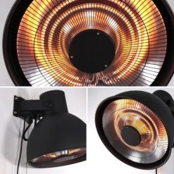 Parasol Chauffant Mural électrique 2000W -Meubles Boutique EHW2000WACBK 04