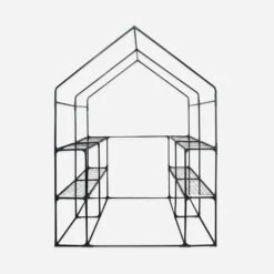 Serre De Jardin Tunnel 2m² Avec 8 étagères -Meubles Boutique GHOHSHELF 04