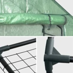 Serre De Jardin Tunnel 2m² Avec 8 étagères -Meubles Boutique GHOHSHELF 05