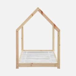 Lit Cabane Enfant 90 X 190 Cm En Pin Naturel, Sommier Inclus Couleur : Naturel 7 Lit Cabane Enfant 90 X 190 Cm En Pin Naturel, Sommier Inclus Couleur : Naturel -Meubles Boutique IBEDHOUSENAT 02