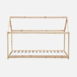 Lit Cabane Enfant 90 X 190 Cm En Pin Naturel, Sommier Inclus Couleur : Naturel 8 Lit Cabane Enfant 90 X 190 Cm En Pin Naturel, Sommier Inclus Couleur : Naturel -Meubles Boutique IBEDHOUSENAT 03