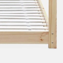 Lit Cabane Enfant 90 X 190 Cm En Pin Naturel, Sommier Inclus Couleur : Naturel 9 Lit Cabane Enfant 90 X 190 Cm En Pin Naturel, Sommier Inclus Couleur : Naturel -Meubles Boutique IBEDHOUSENAT 04
