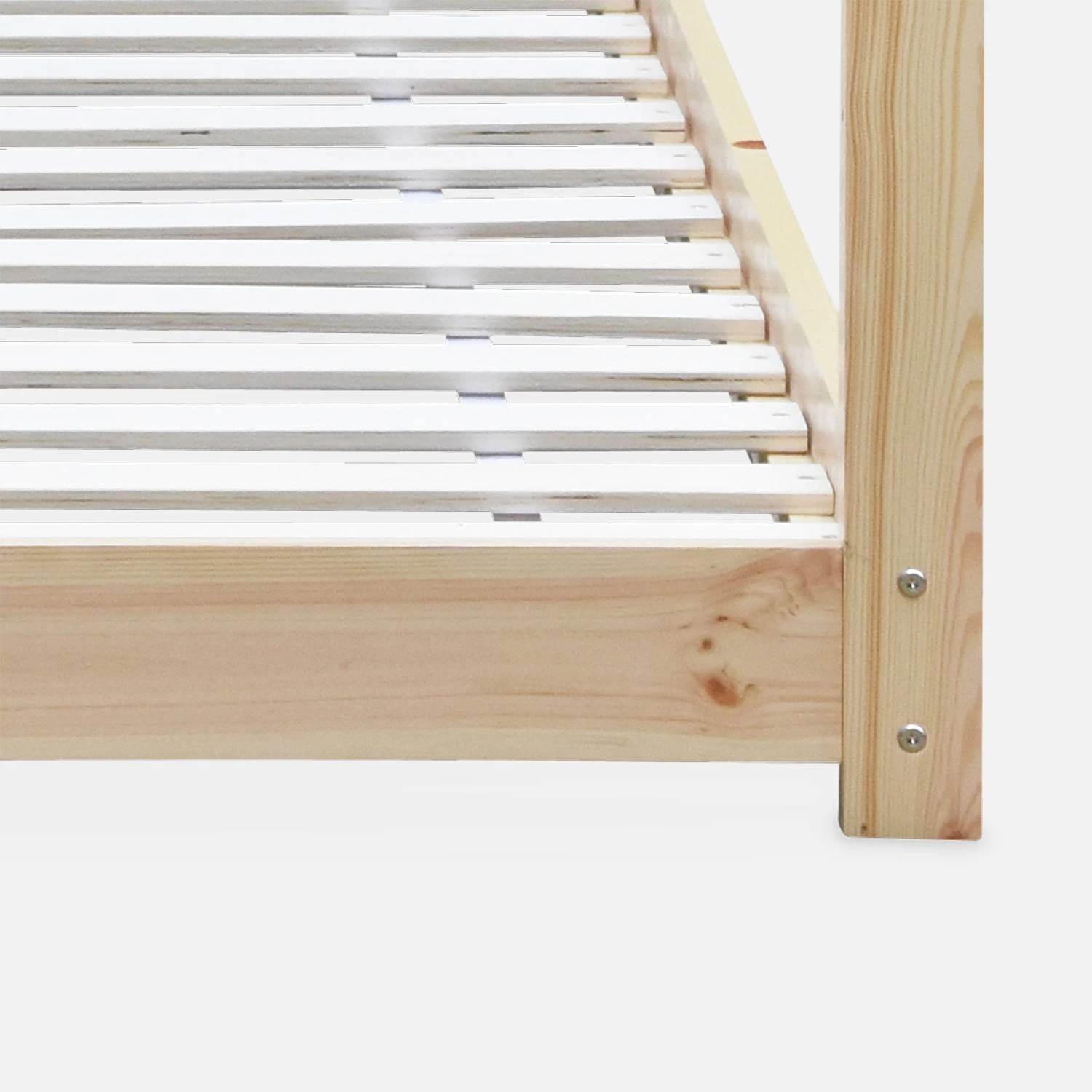 Lit Cabane Enfant 90 X 190 Cm En Pin Naturel, Sommier Inclus Couleur : Naturel 5 Lit Cabane Enfant 90 X 190 Cm En Pin Naturel, Sommier Inclus Couleur : Naturel – Image 5