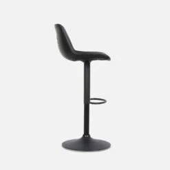 Tabouret Bar Réglable 60,5/81,5cm Simili Cuir (lot De 2) Couleur : Noir -Meubles Boutique IBSAJPUX2BK 03
