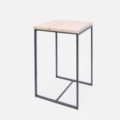 Set Table Haute Avec 2 Tabourets De Bar Couleur : Noir -Meubles Boutique IDS60R2 02