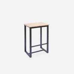 Set Table Haute Avec 2 Tabourets De Bar Couleur : Noir -Meubles Boutique IDS60R2 03