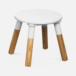 Table Ronde Enfant Et 2 Tabourets -Meubles Boutique IKSCANDISET 03