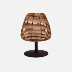 Lampe LED Nomade Sans Fil Intérieur/extérieur, En Rotin -Meubles Boutique ILUMPAL25ROT 01