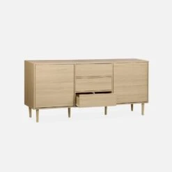 Buffet Effet Bois 2 Portes 160 Cm Couleur : Bois -Meubles Boutique IMKBUFFET160WD 03