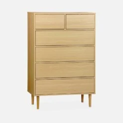 Commode Effet Bois 6 Tiroirs Couleur : Bois -Meubles Boutique IMKCHEST6DWD 01