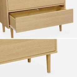 Commode Effet Bois 6 Tiroirs Couleur : Bois -Meubles Boutique IMKCHEST6DWD 04