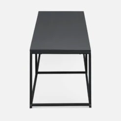 Meuble TV Industriel Métal Avec Barre De Renfort 140 Cm 10 Meuble TV Industriel Métal Avec Barre De Renfort 140 Cm -Meubles Boutique INDUTV140BK 03