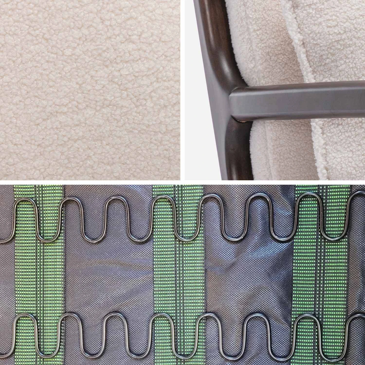 Rocking Chair Scandinave Bouclettes Et Bois D'hévéa Teinté Wengé 5 Rocking Chair Scandinave Bouclettes Et Bois D'hévéa Teinté Wengé – Image 5