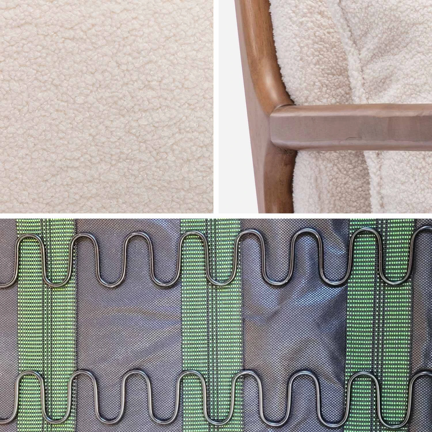 Rocking Chair Scandinave En Bois Et Tissu Bouclette 5 Rocking Chair Scandinave En Bois Et Tissu Bouclette – Image 5