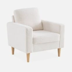 Fauteuil Scandinave à Bouclettes -Meubles Boutique ISOF1BOUCL 01