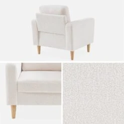 Fauteuil Scandinave à Bouclettes -Meubles Boutique ISOF1BOUCL 03