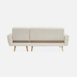 Canapé Convertible D'angle, Réversible, 3 Places Revêtement Bouclette -Meubles Boutique ISOFABEDCBOUCL 03