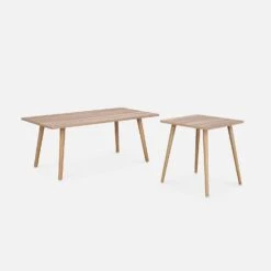 Table Basse Effet Bois (lot De 2) -Meubles Boutique ISTABLX2NAT 01