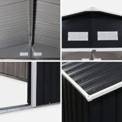 Abri De Jardin Métal 10,85m² -Meubles Boutique MS1085GY 04