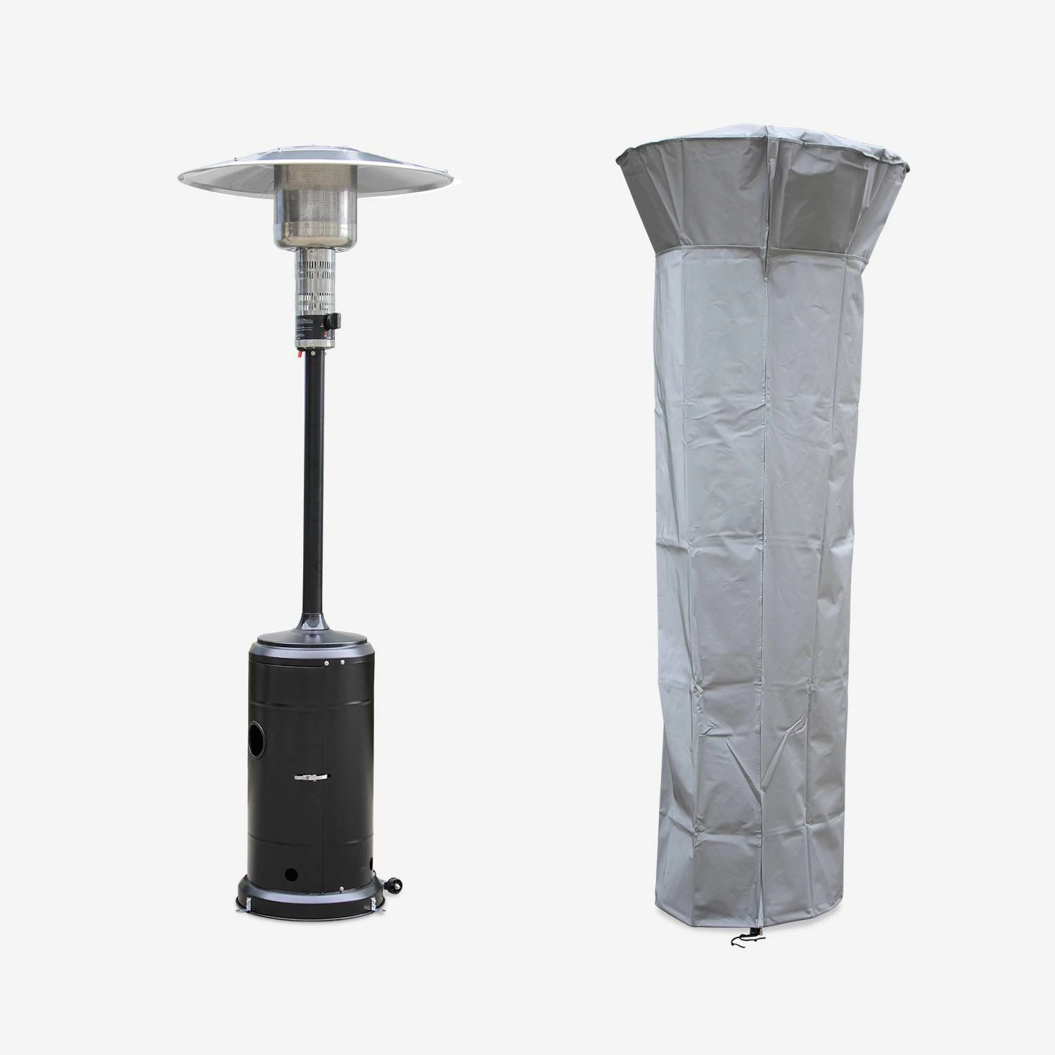 Parasol Chauffant Gaz 12,5kW Avec Housse De Protection Couleur : Noir 1 Parasol Chauffant Gaz 12,5kW Avec Housse De Protection Couleur : Noir