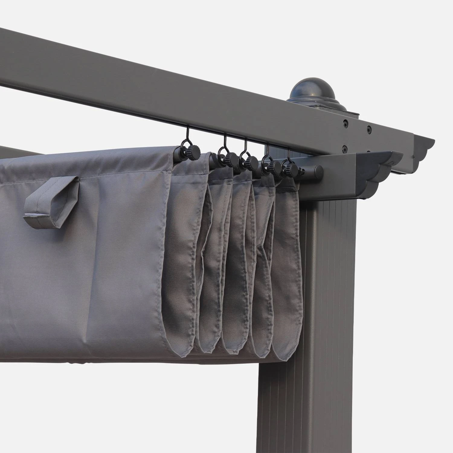 Toile De Toit Pour Pergola 3x4m Condate Couleur : Gris 2 Toile De Toit Pour Pergola 3x4m Condate Couleur : Gris – Image 2