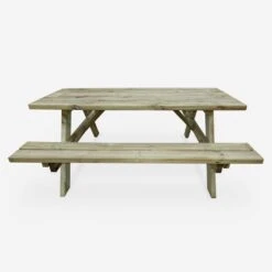 Table Picnic En Bois 6 Places 180cm (lot De 4) -Meubles Boutique PNW177R6X4 04
