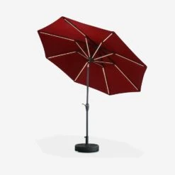 Parasol LED Rond 2.7m Couleur : Rouge -Meubles Boutique PU300LEDRED 04