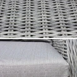 Table De Jardin Résine Arrondis , 6 Fauteuils -Meubles Boutique RWH200R6GY 04