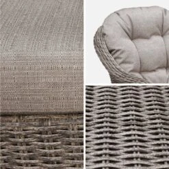 Fauteuil De Jardin Résine Tressée Ronde (lot De2) -Meubles Boutique RWH2CHRGY 03