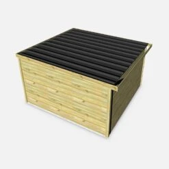 Abri De Jardin Bois 13m², Sapin Du Nord Traité Autoclave Ep.27mm -Meubles Boutique WSAF33X33NAT 04