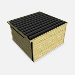 Abri De Jardin Bois 13m², Sapin Du Nord Traité Autoclave Ep.27mm -Meubles Boutique WSAF33X33NAT 05