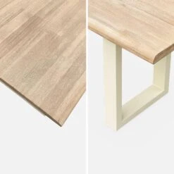 Banc 3 Places Acacia Brossé Clair, Structure Acier (lot De 2) Couleur : Ivoire -Meubles Boutique ac180benchivose 1c5445d93fb9f17e6118a933968d5ba5