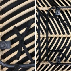 Table à Manger Bois Et Métal 180cm + 4 Chaises Et 2 Fauteuils En Rotin Naturel 11 Table à Manger Bois Et Métal 180cm + 4 Chaises Et 2 Fauteuils En Rotin Naturel -Meubles Boutique ac180tbkr6bk d23e3eaf2f4bf7815ccd1aedfc3659db