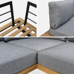 Salon De Jardin Bois Et Aluminium 5 Places Couleur : Gris -Meubles Boutique acaf0012at fac7727a85760cfec164bf120f56f011