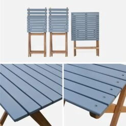 Table De Jardin Pliable Bois, 2 Chaises Couleur : Bleu -Meubles Boutique acbs60s2ob 8dda897fdbfbbfbaf18aa0864c160424