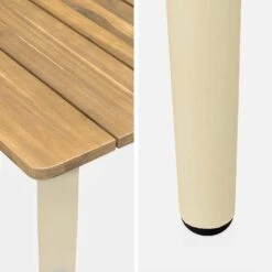 Table De Jardin Bois Et Métal + 4 Chaises En Corde Empilables Couleur : Ivoire / Beige 12 Table De Jardin Bois Et Métal + 4 Chaises En Corde Empilables Couleur : Ivoire / Beige -Meubles Boutique ackd150ivo4rpbg f21bd5b30a4d5dffebc50dc77fe1f107