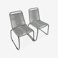 Ensemble De Jardin 220cm + 8 Chaises - BELEM Couleur : Gris / Gris Clair -Meubles Boutique acston220r8lgy 1677bef73a7f80a1b7ff84f30d6f6a57