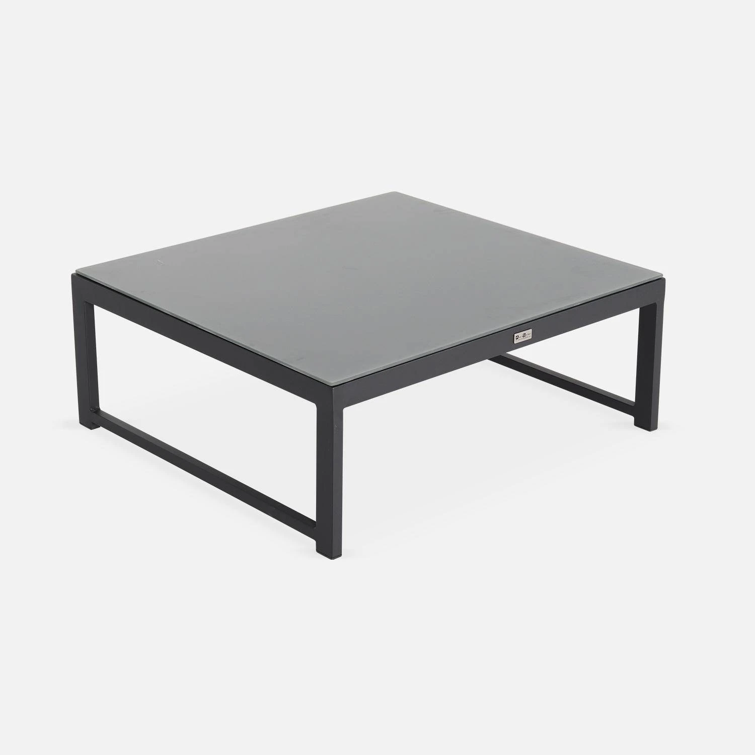 Salon De Jardin D'angle Aluminium 5 Places Couleur : Anthracite / Taupe 4 Salon De Jardin D'angle Aluminium 5 Places Couleur : Anthracite / Taupe – Image 4