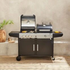 Barbecue Gaz 3 En 1, 3 Brûleurs Dont 1 Feu Latéral -Meubles Boutique bbq2302in1sb 3d21736bf29df0f6033c4bef2d9e2301