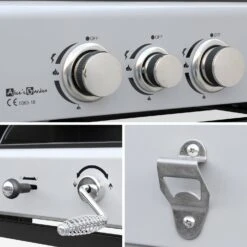 Barbecue Gaz 3 En 1, 3 Brûleurs Dont 1 Feu Latéral -Meubles Boutique bbq2302in1sb e496fb46423cece1086fec0e6fa86673