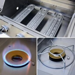 Barbecue Gaz 4 Brûleurs Dont 1 Feu Latéral Couleur : Noir -Meubles Boutique bbq3593bk 4356e8ad3777d64d5e413b3ae465074a