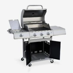 Barbecue Gaz 4 Brûleurs Dont 1 Feu Latéral Couleur : Noir -Meubles Boutique bbq3593bk 5d04303c721d2ee6f2c3470ede364b42