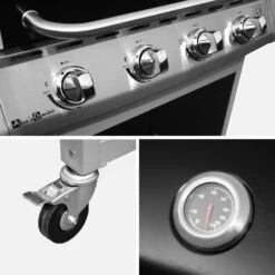 Barbecue Gaz 5 Brûleurs Dont 1 Feu Latéral Couleur : Noir 13 Barbecue Gaz 5 Brûleurs Dont 1 Feu Latéral Couleur : Noir -Meubles Boutique bbq3594bk 8443ec91fea243d0ce25752b97cb5b32