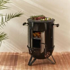 Barbecue Fumoir Charbon De Bois